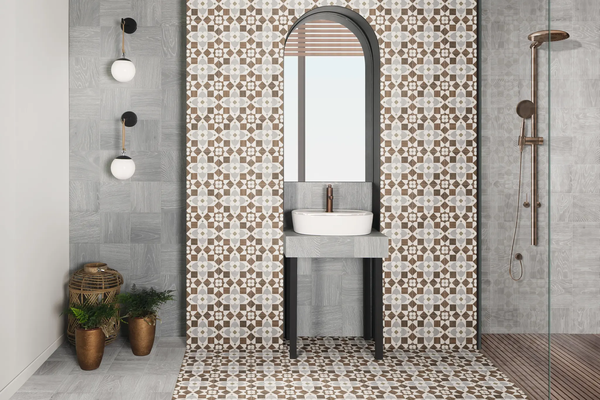 Patch Gray 8x8 Matte Porcelain Tile