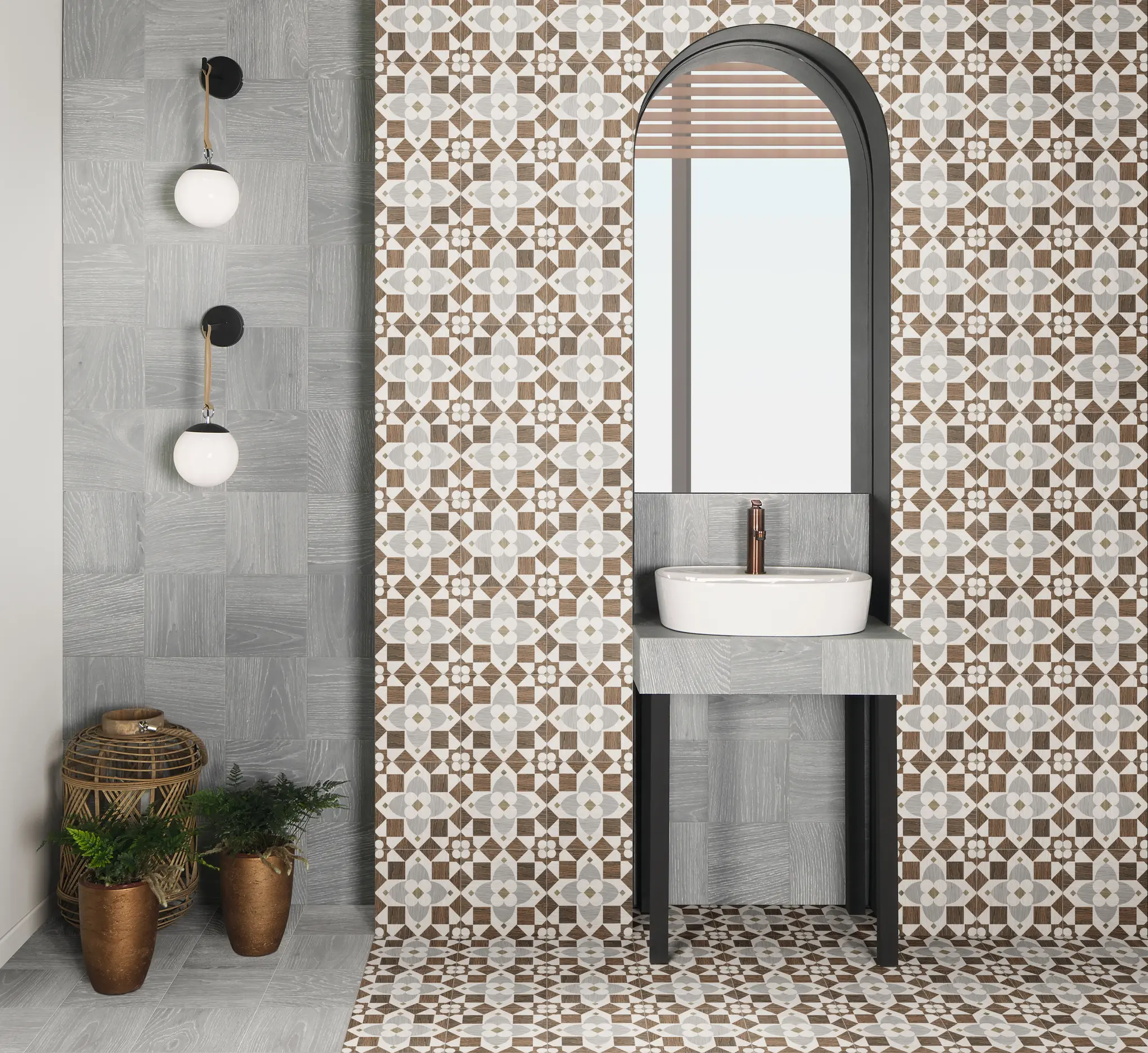 Patch Gray 8x8 Matte Porcelain Tile