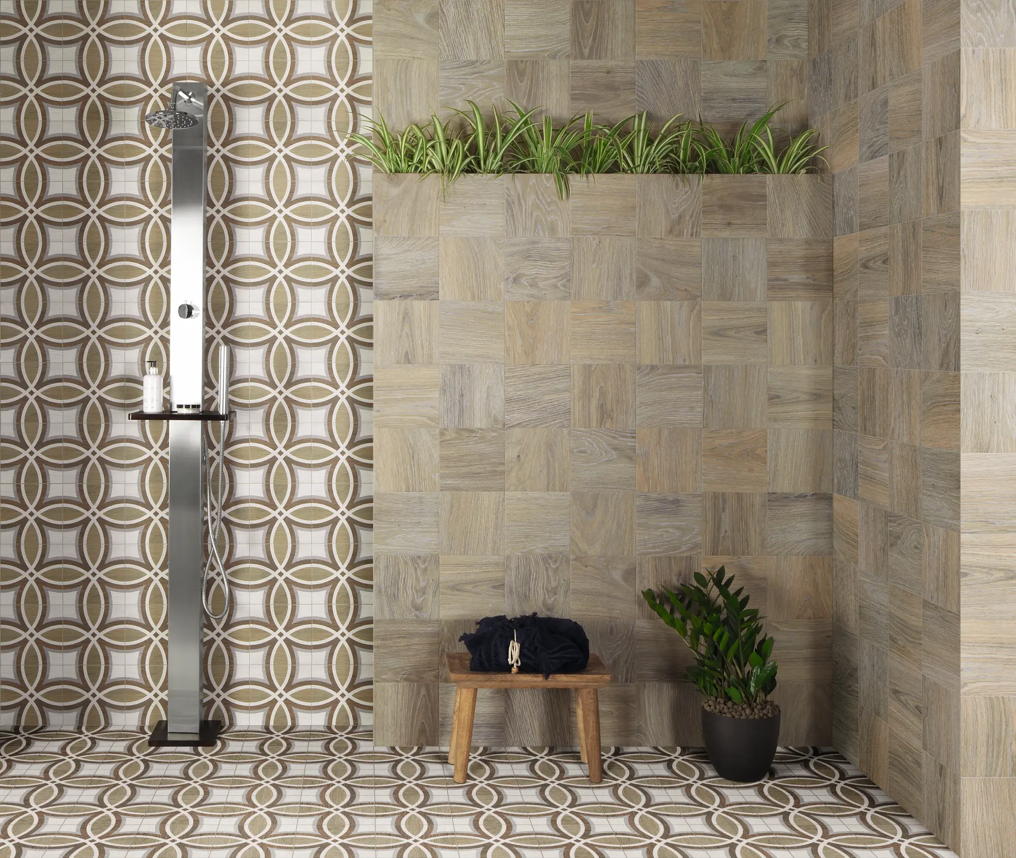 Patch Natural 8x8 Matte Porcelain Décor Tile "4"