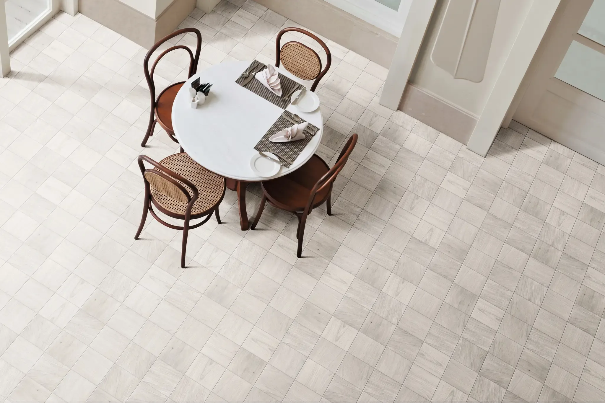 Patch White 8x8 Matte Porcelain Tile 