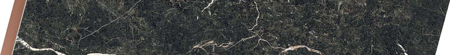 Pietra Convessa Sample - Pietra Convessa Black 6x46 Matt / Polished Copper -3D Tech Porcelain Wall Décor Tile - Element Left A