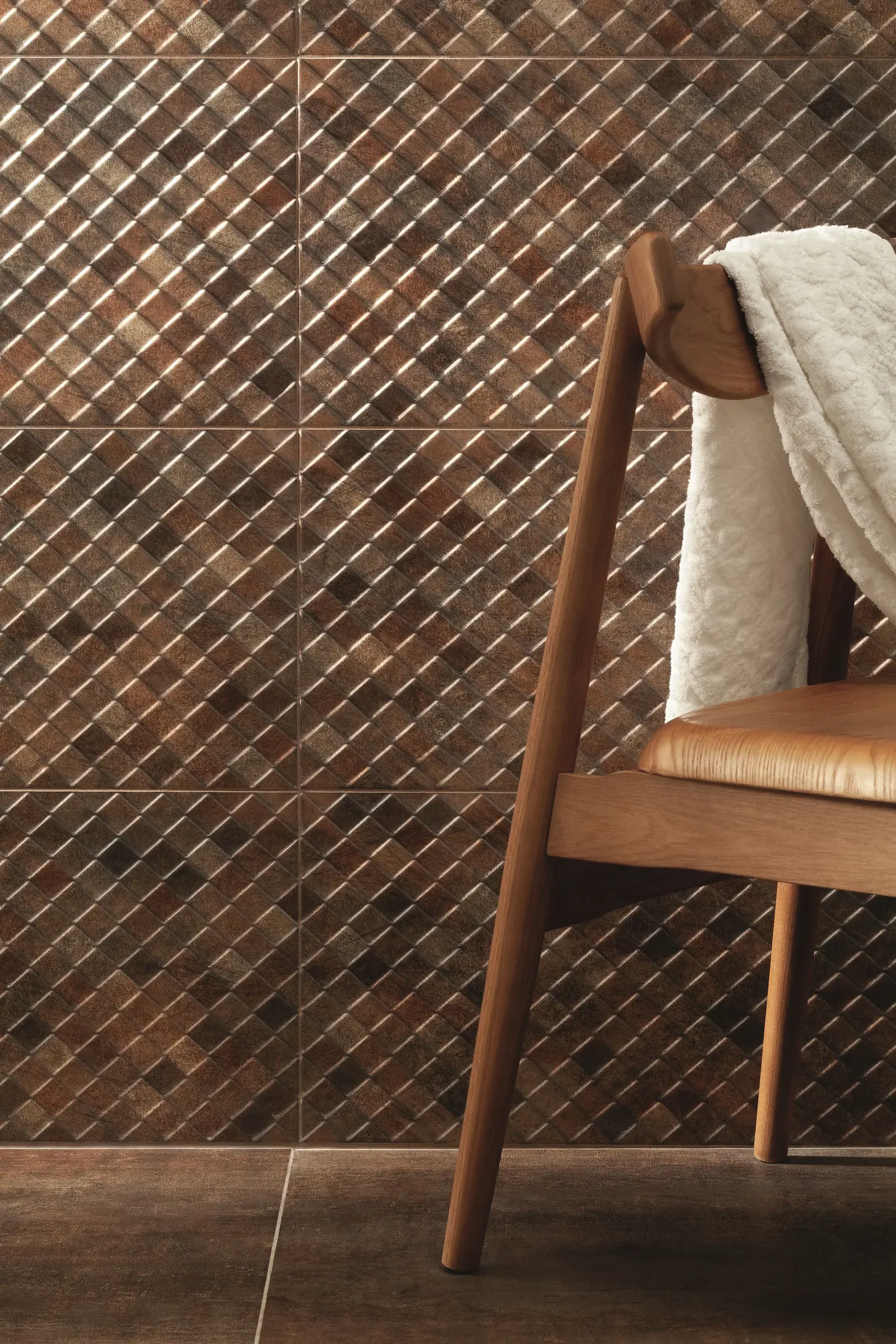 Ramina Mix Brown 12x24 Matte Ceramic Décor Wall Tile