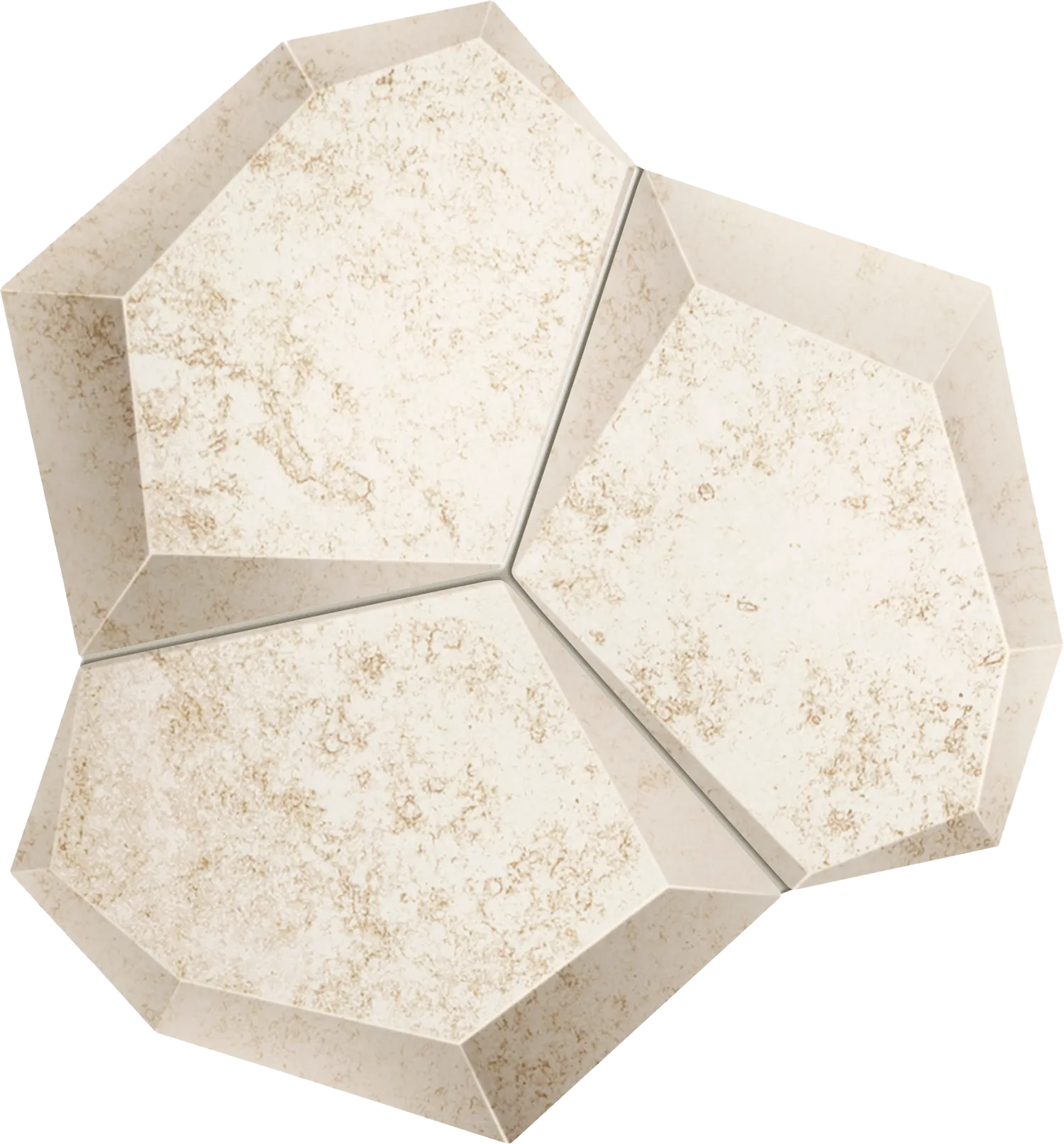 Alabaster Shine Sample - Alabaster Shine Beige 8x7 Semi-Matte Ceramic 3D Wall Mosaic
