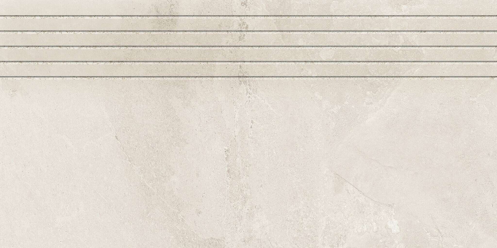Grand Cave Ivory Sample - Grand Cave Ivory 12x24 Matte Stone Look Structure Step Tread Porcelain Tile