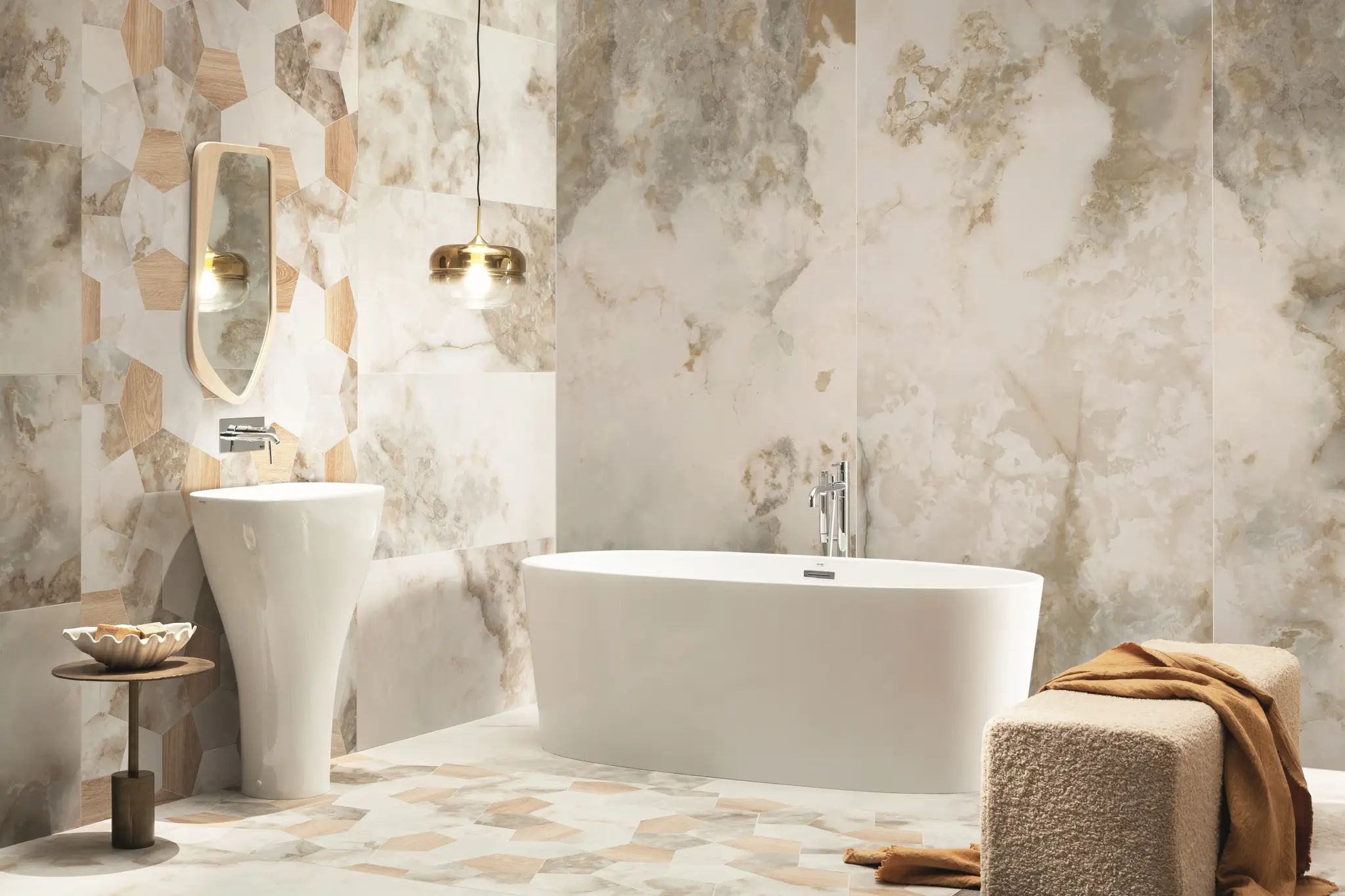 Onice Bianco Sample - Onice Bianco 24x24 Matte Porcelain Tile