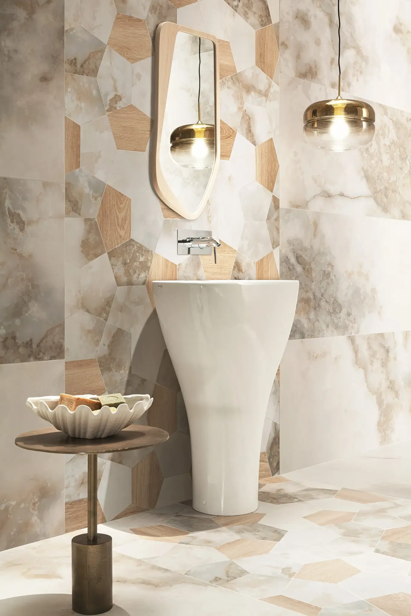Onice Bianco Sample - Onice Bianco 24x24 Matte Porcelain Tile