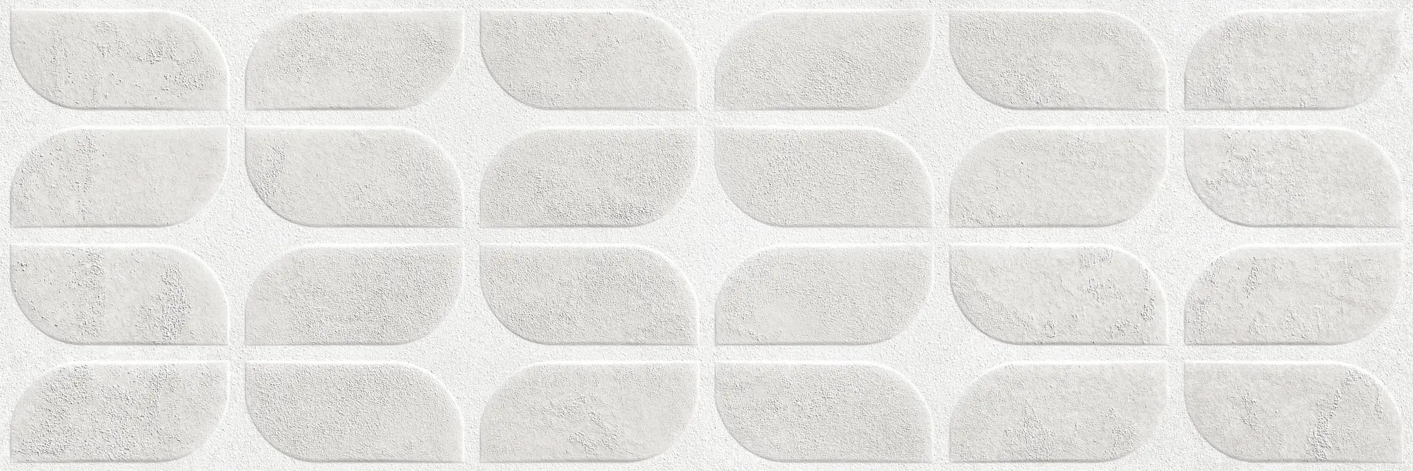 Sancio Sample - Sancio White 12x36 Matte Concrete Look Ceramic Structure 1 Wall Tile