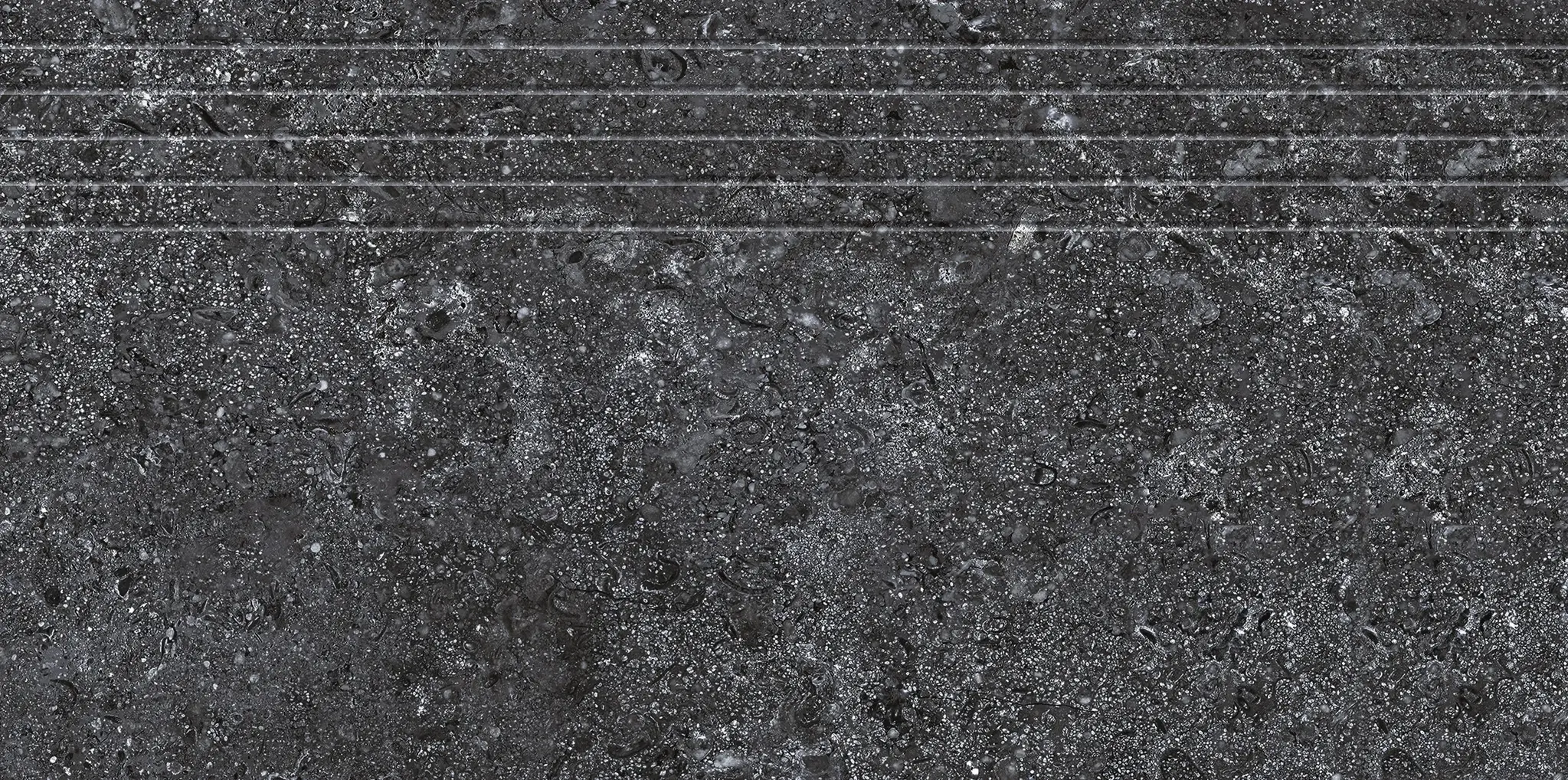 Zimba Gray Sample - Zimba Gray 12x24 Matte Stone Look Structure Step Tread Porcelain Tile