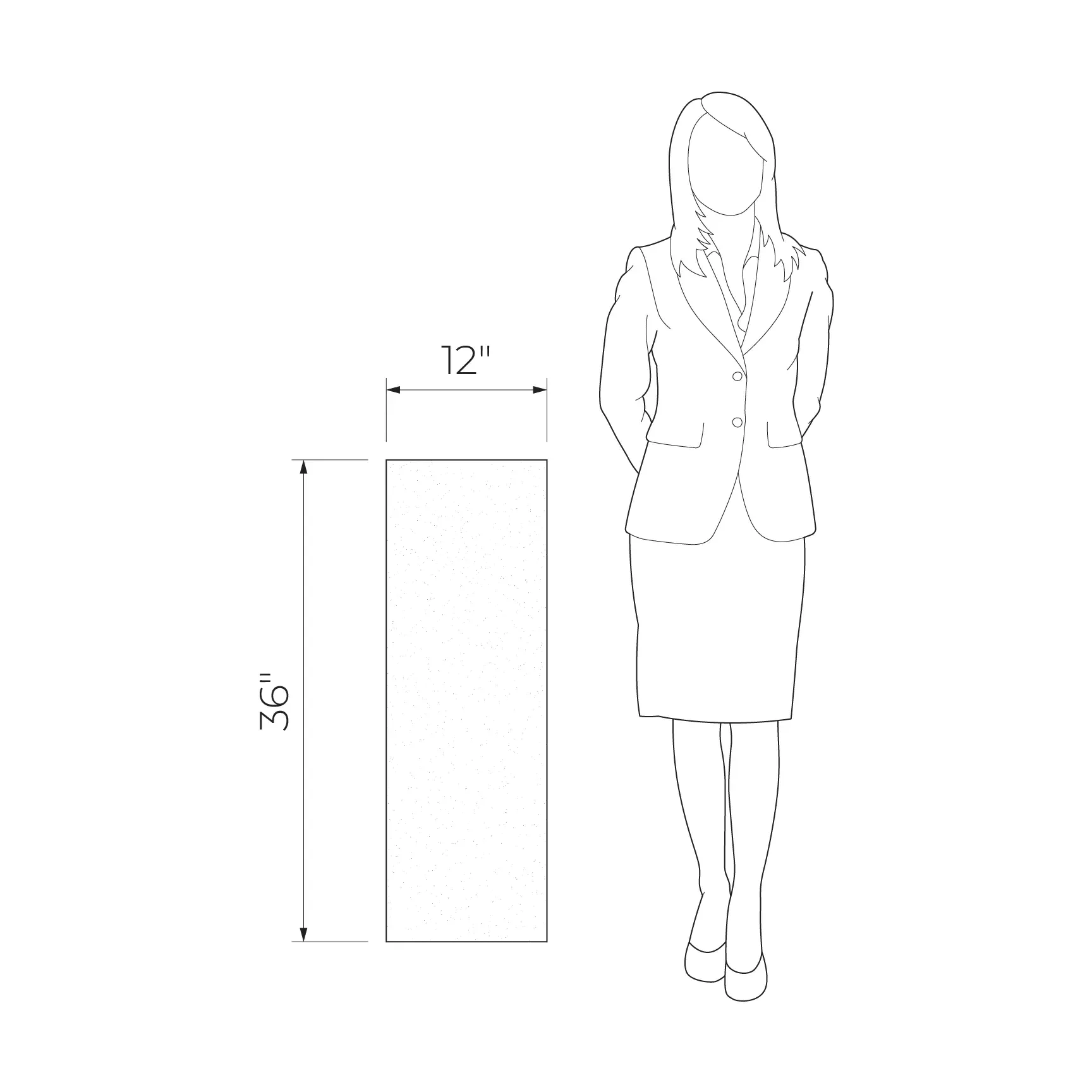 Sancio Navy 12x36 Matte Concrete Look Ceramic Structure 1 Wall Tile