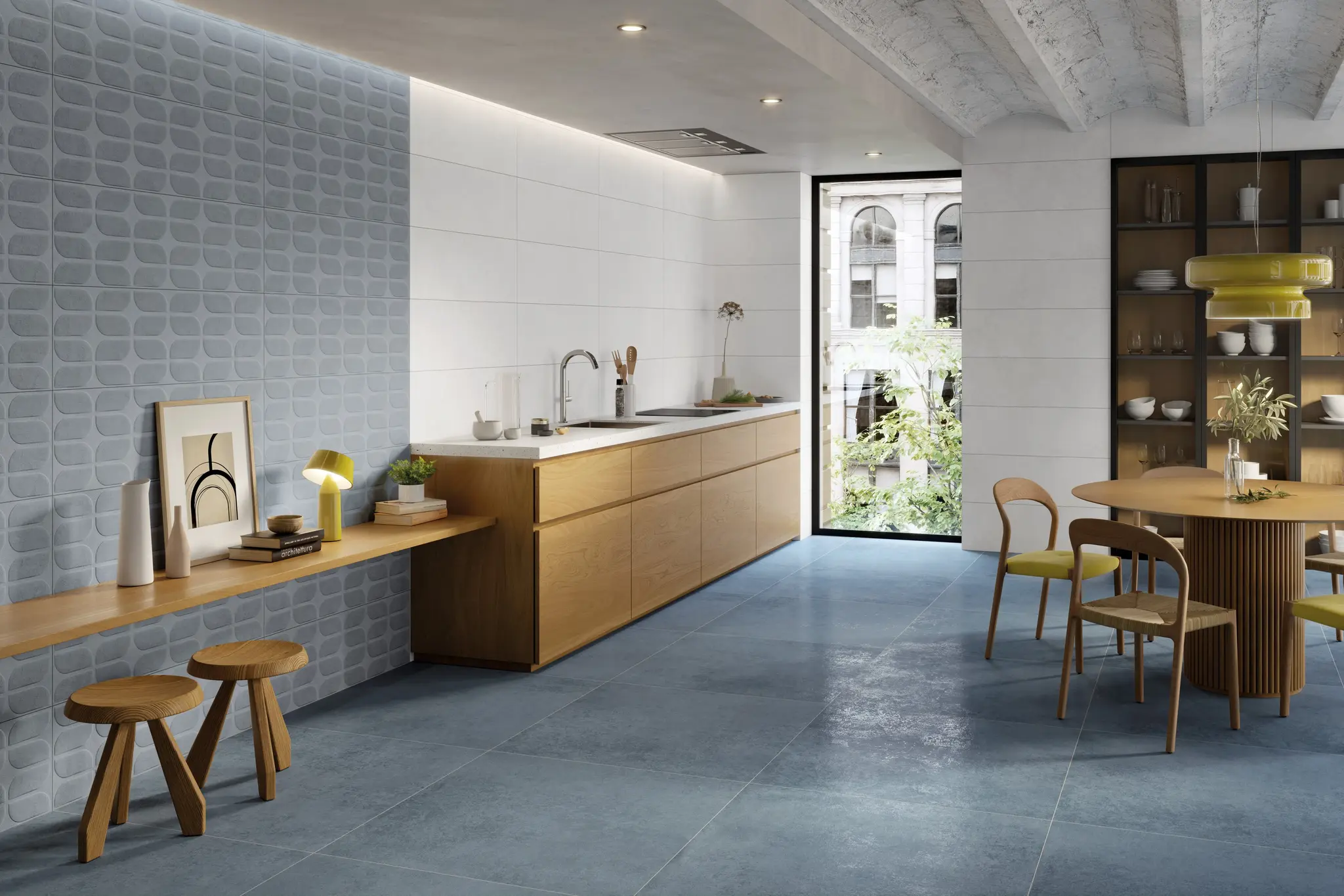 Sancio Navy 30x60 Matte Concrete Look Porcelain Tile