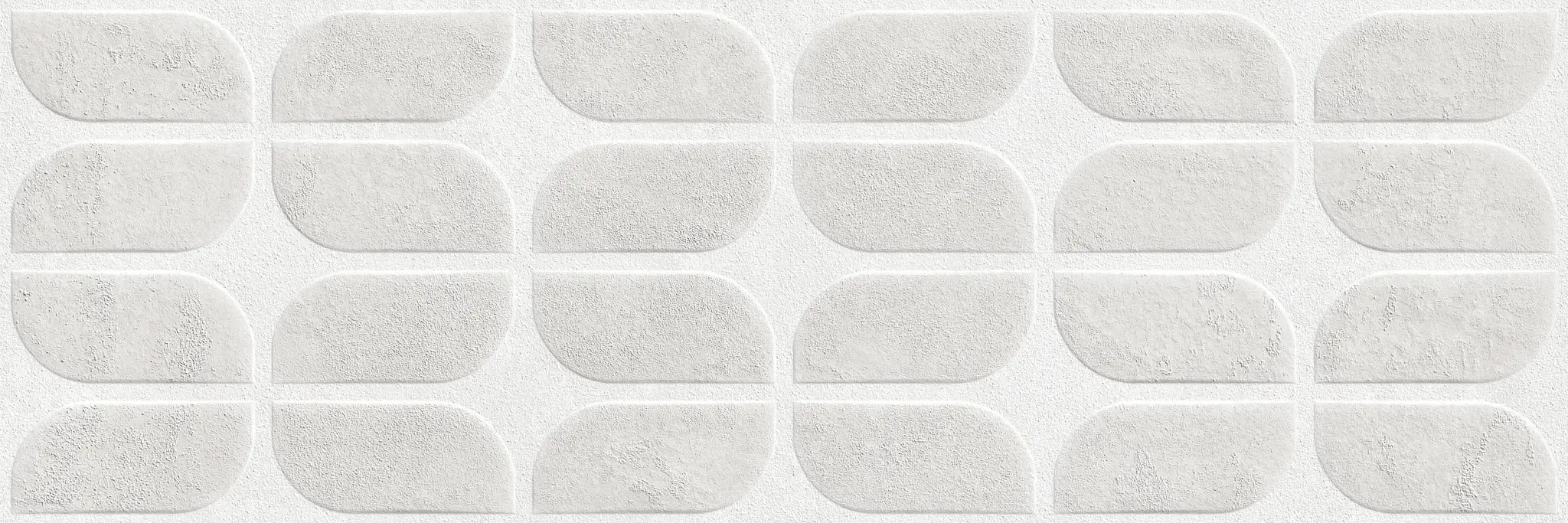 Sancio White 12x36 Matte Concrete Look Ceramic Structure 1 Wall Tile