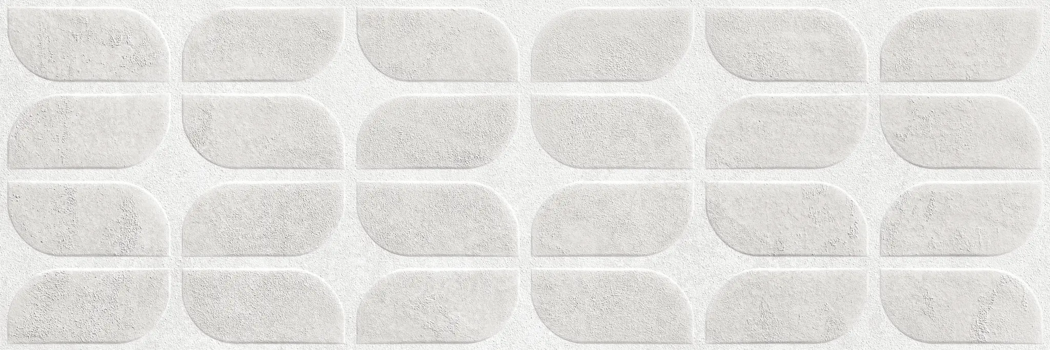 Sancio White 12x36 Matte Concrete Look Ceramic Structure 1 Wall Tile