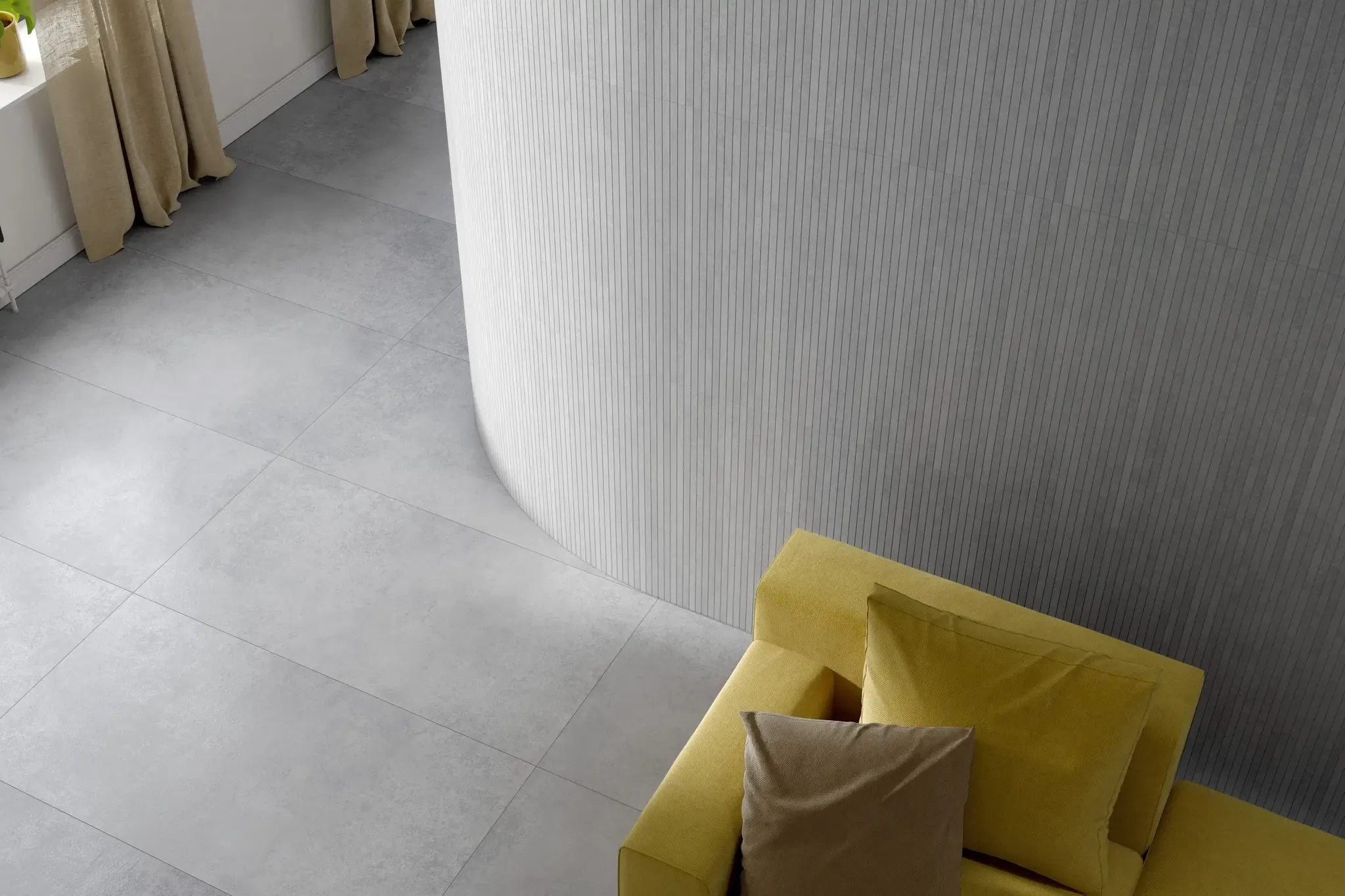 Sancio White 30x60 Matte Concrete Look Porcelain Tile