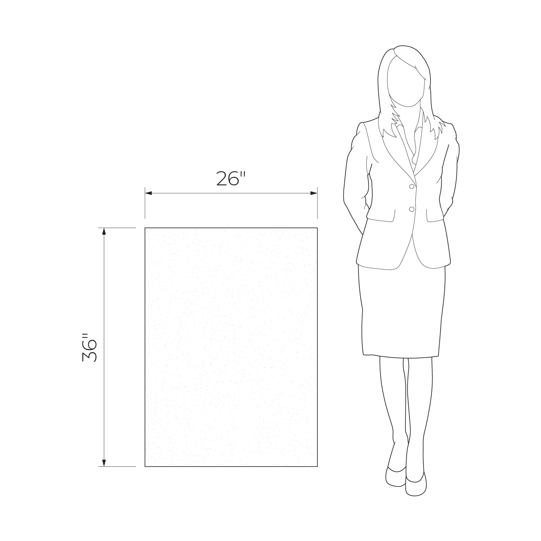 Sedona Palms Black 26x36 Matte-Glossy Ceramic Wall Décor Tile - Set of 2 tiles, each 13x18