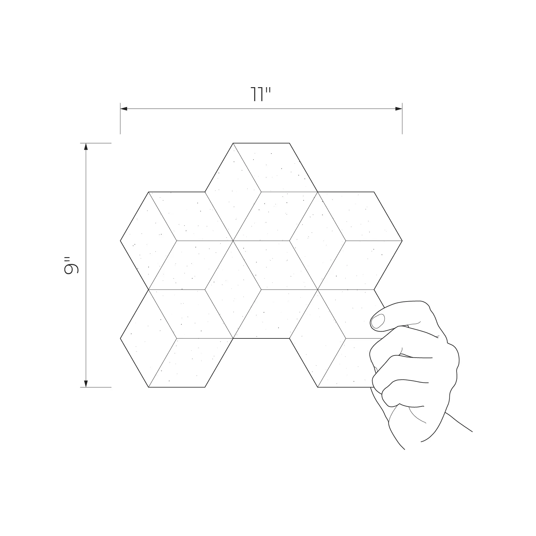 Senza white & grey Senza white hex