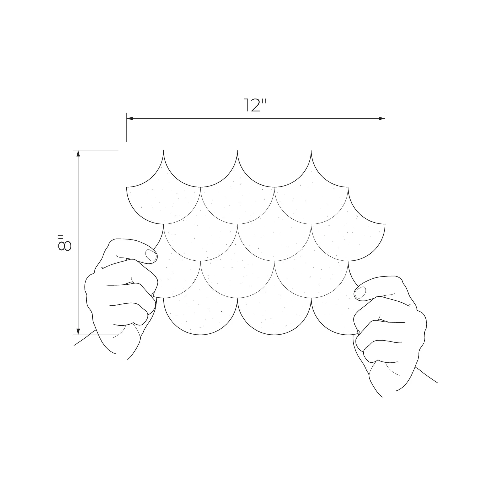 Boho Sheen copper Wall mosaic