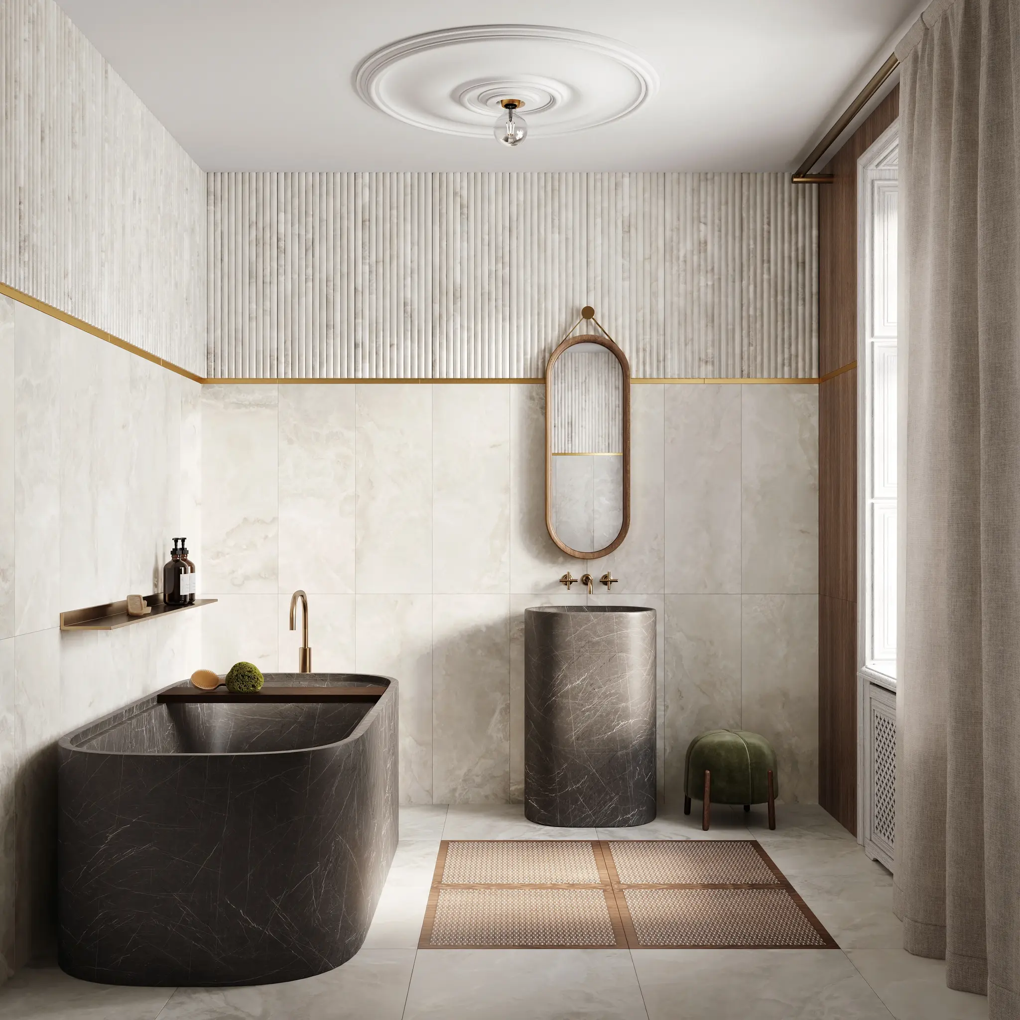 Product is available in different collections Steel Brass 2 1x48 Wall Strip Brushed Brass