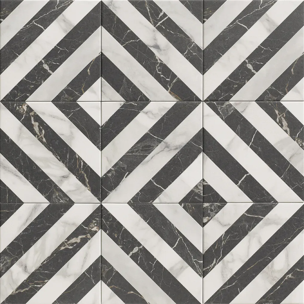 Versail Dark 8x8 Matte Porcelain Tile