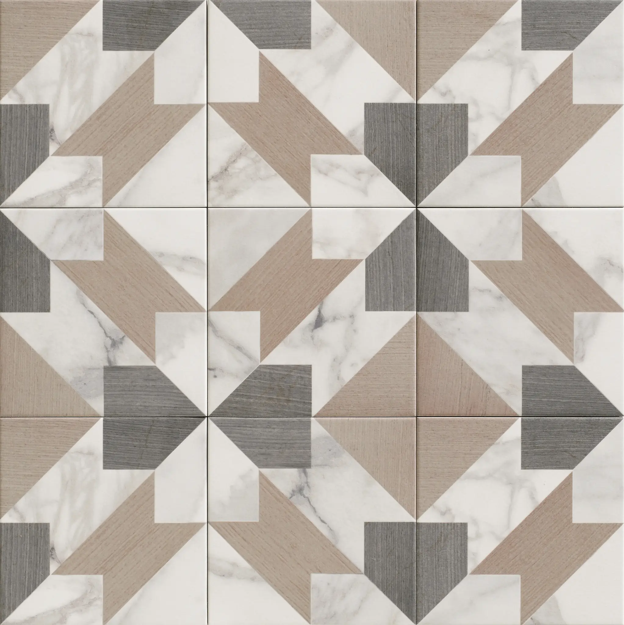 Versail Geo Versail Natural 8x8 Matte Porcelain Décor Tile 1