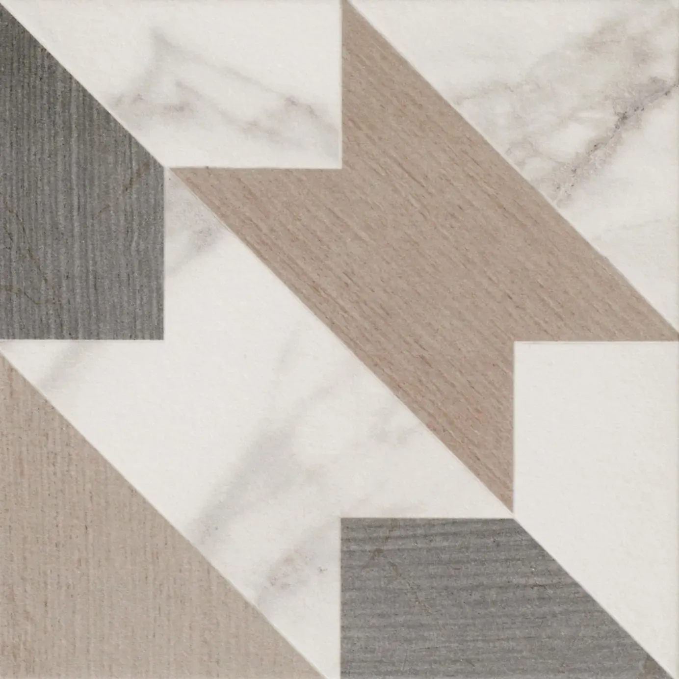 Versail Geo Versail Natural 8x8 Matte Porcelain Décor Tile 1