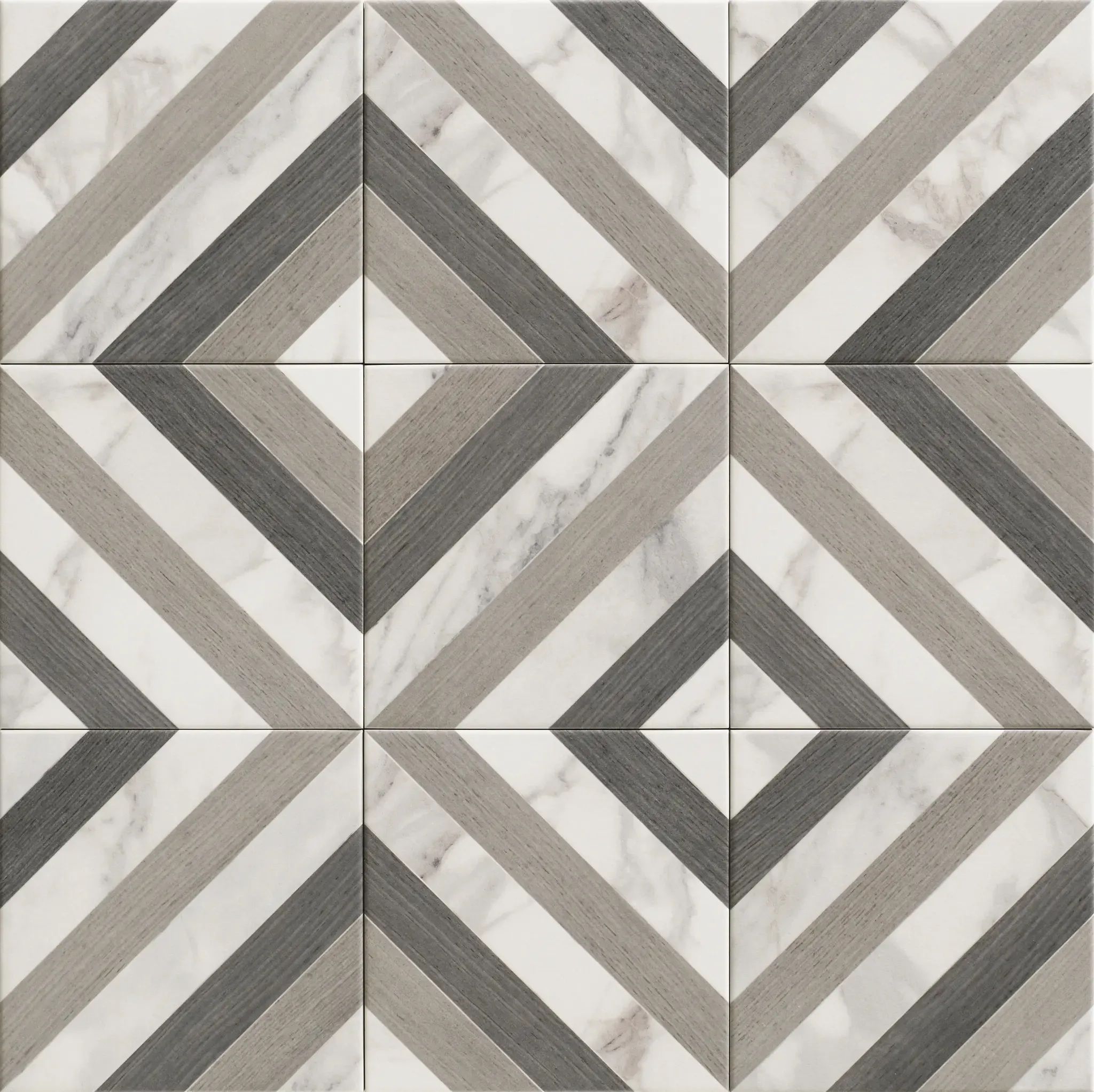Versail Geo Versail Wood 8x8 Matte Porcelain Décor Tile 2