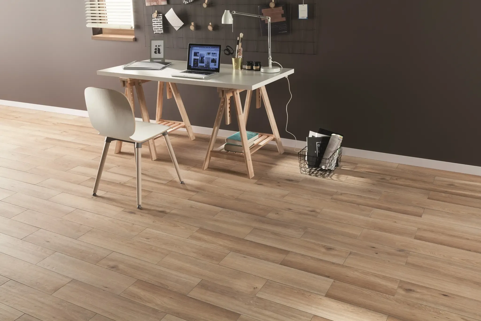 Willow Beige 6x24 Matte Wood Look Structure Porcelain Tile