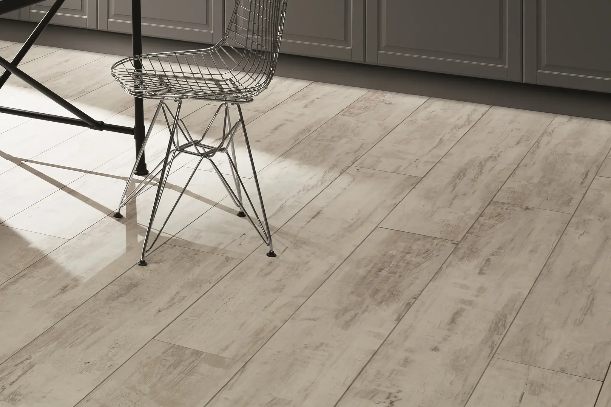 Wood Work White 9x60 Matte Wood Look Structure Porcelain Tile