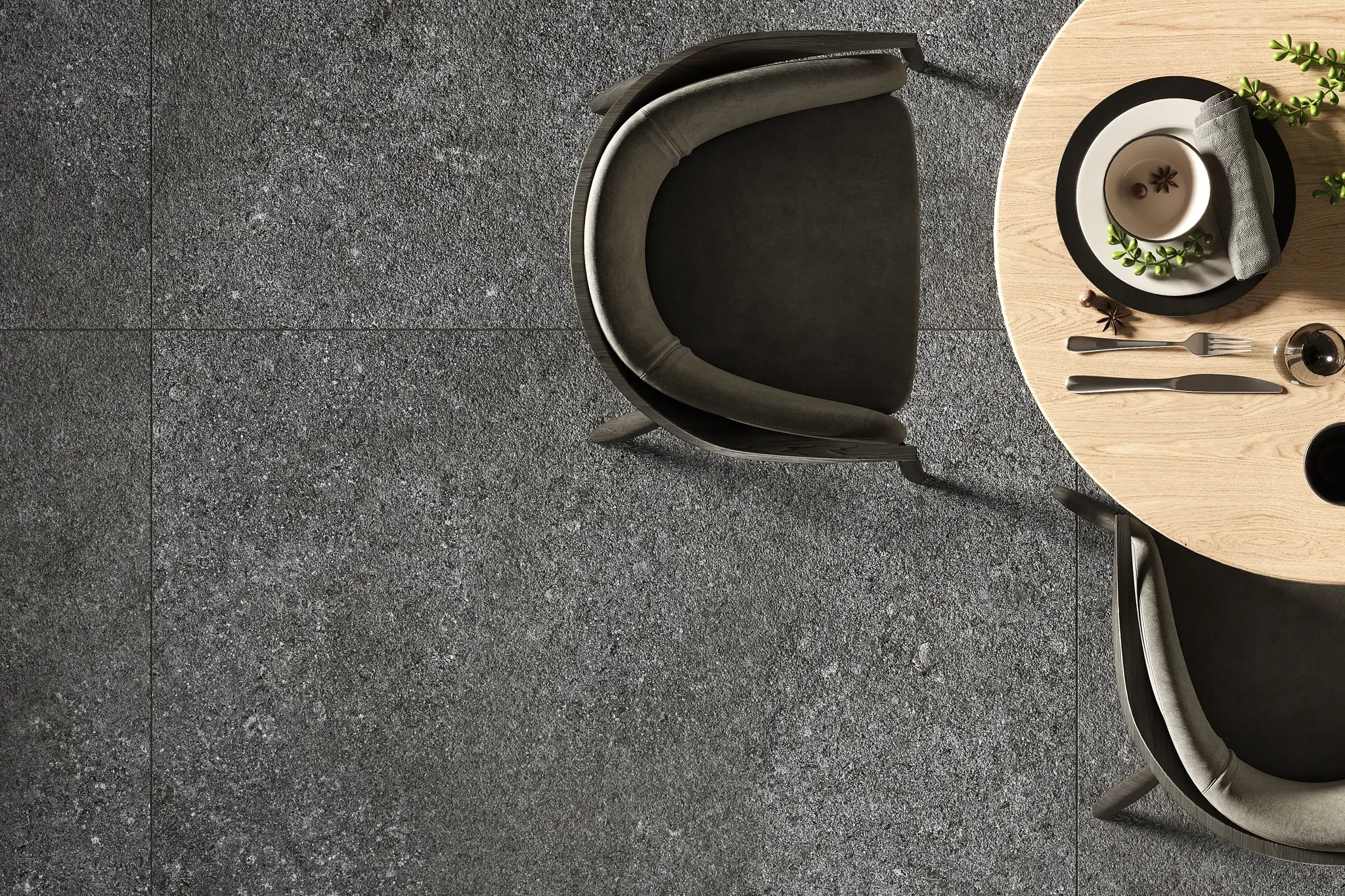 Zimba Gray 32x32 Matte Stone Look Structure Porcelain Tile