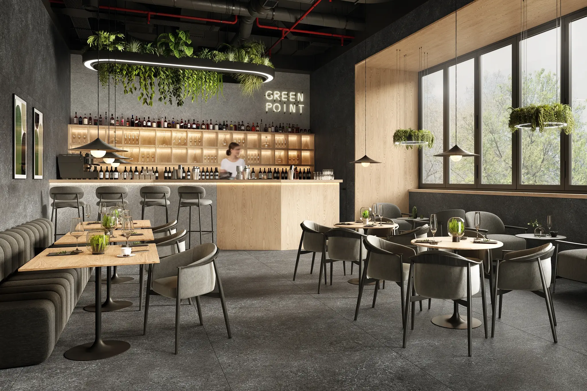 Zimba Gray 32x64 Matte Stone Look Structure Porcelain Tile