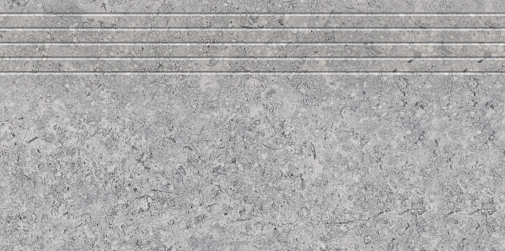 Zimba Light Gray 12x24 Matte Stone Look Structure Step Tread Porcelain Tile
