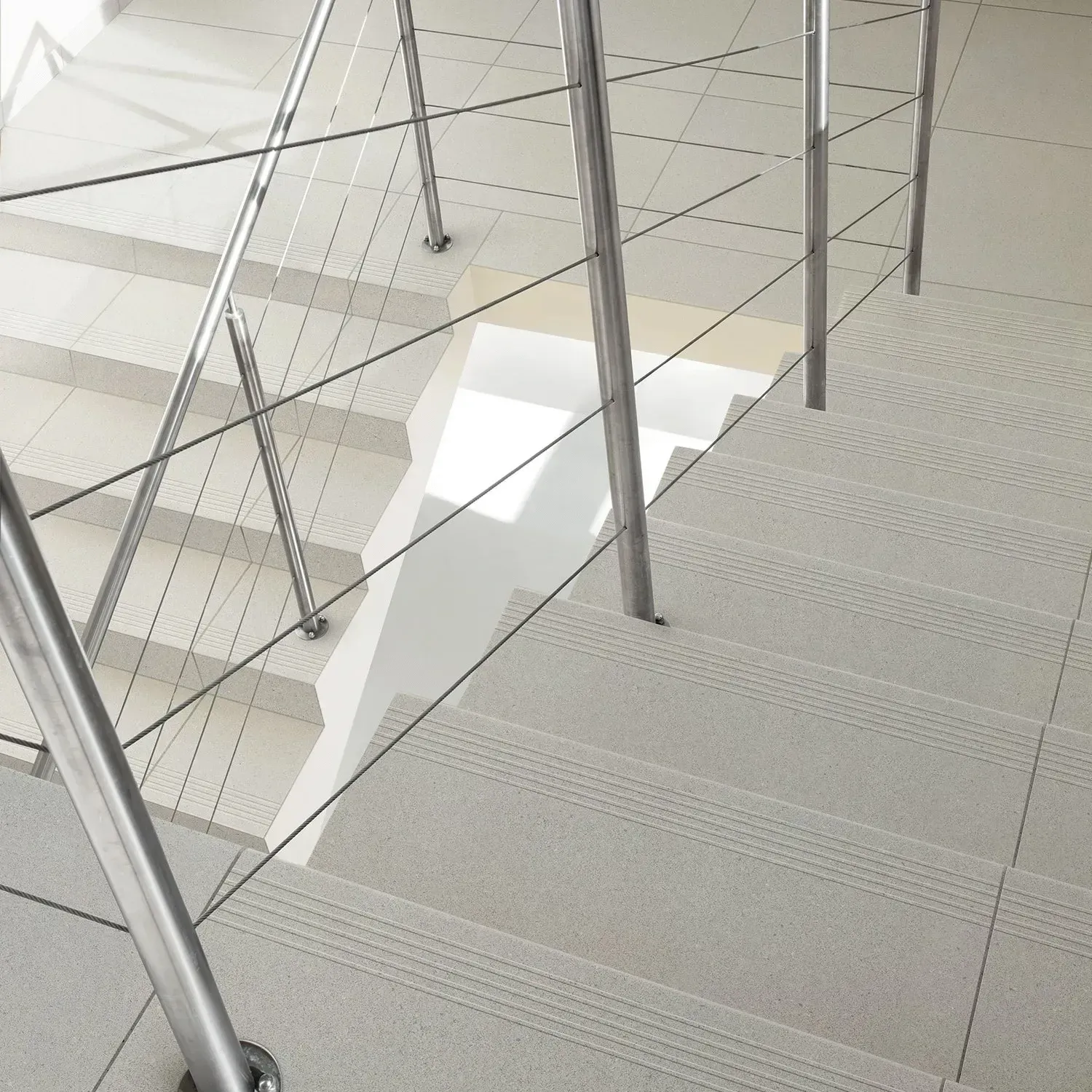 Zimba Gray 12x24 Matte Stone Look Structure Step Tread Porcelain Tile