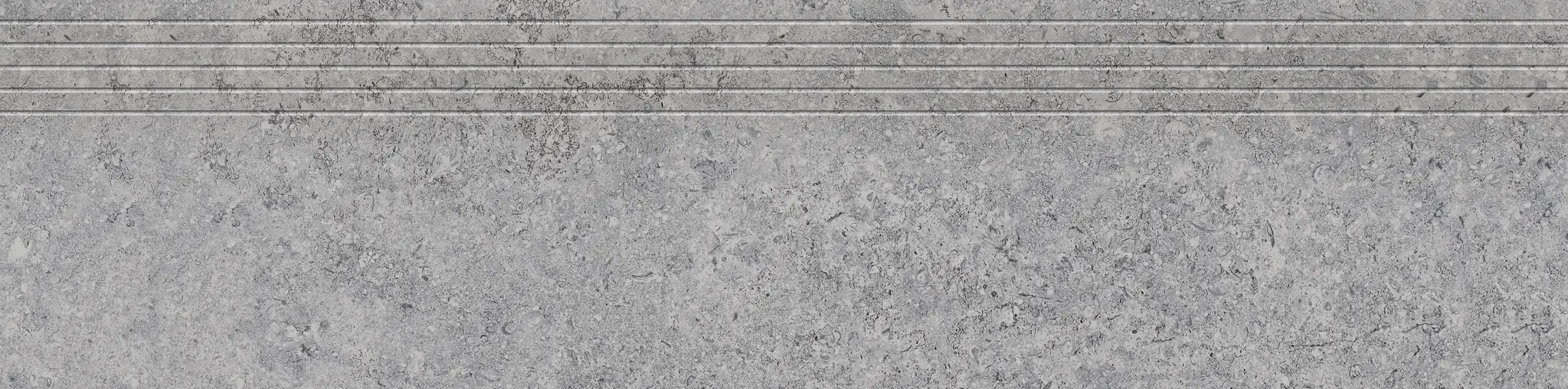 Zimba Light Gray 12x48 Matte Stone Look Structure Step Tread Porcelain Tile