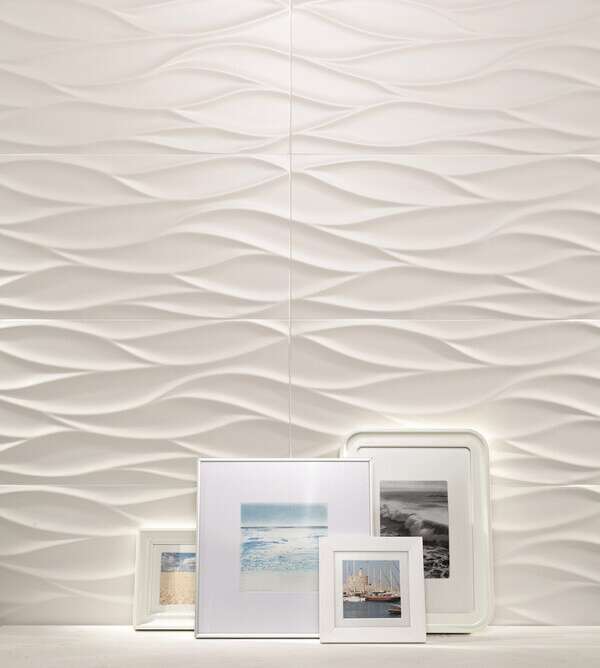 All in white White 12x24 Matte Ceramic Structure Wall Tile