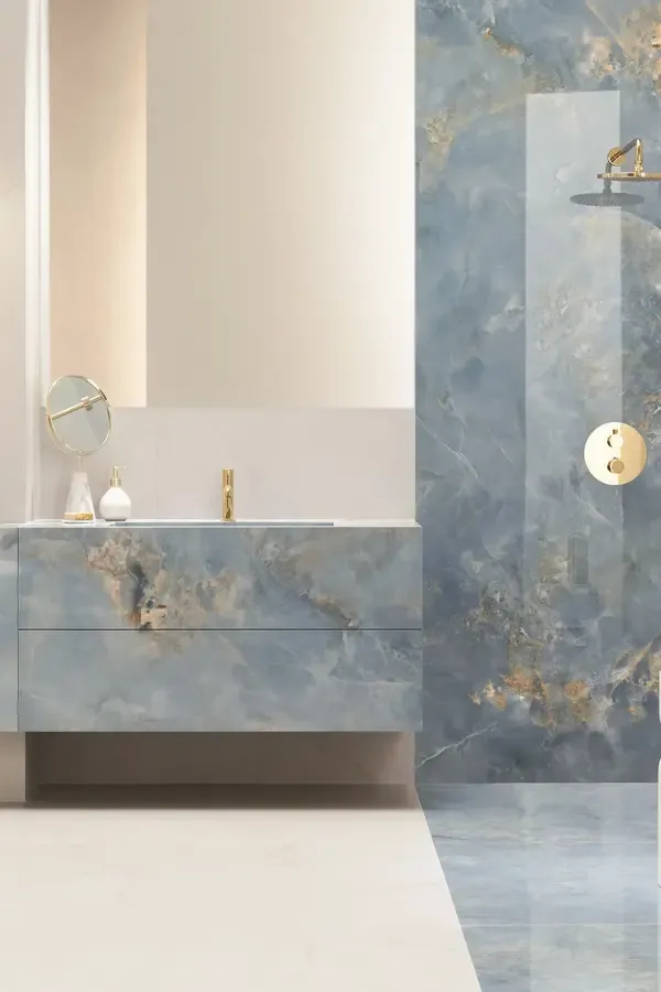Aquamarine Blue 48x108 Polished Porcelain Tile