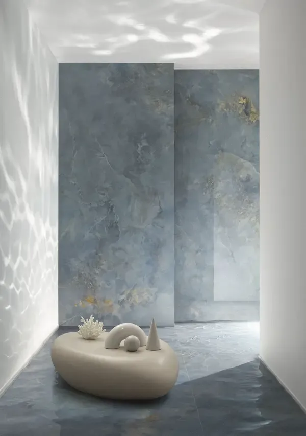 Aquamarine Blue 48x108 Polished Porcelain Tile