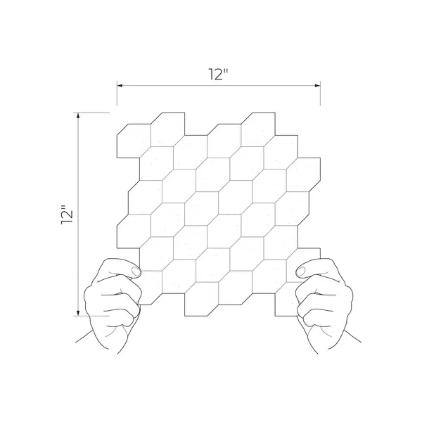 Aquamarine Gray 12x12 Matte Floor & Wall Elongated Hexagon Mosaics
