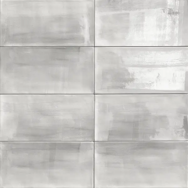 Aquarelle Gray 6x12 Glossy Ceramic Wall Tile