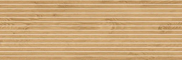 Bandwood Beige 16x48 Matte White Grout Structure Ceramic Wall Tile