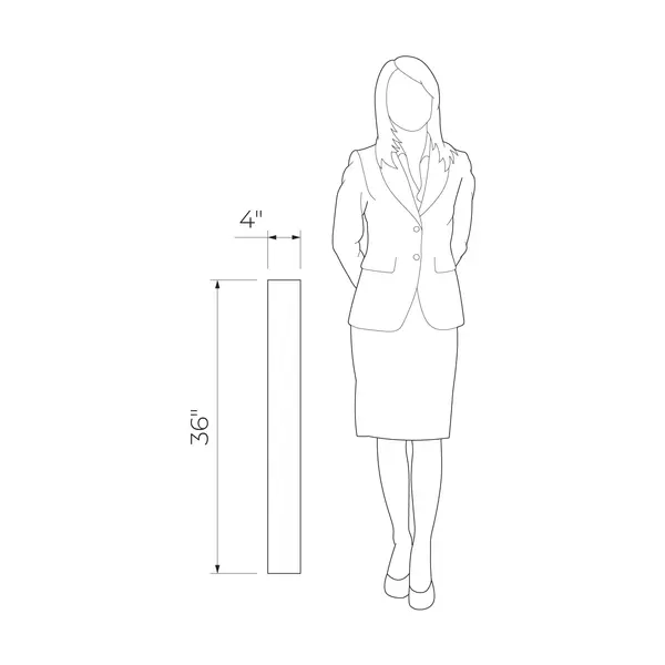 Black Pulpis 2 4x36 Black Polished Strip