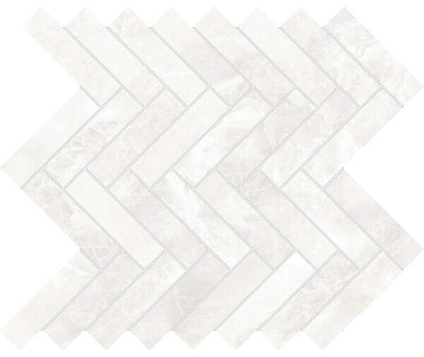 Bunkyo Ivory 12x11 Matte Floor & Wall Herringbone Mosaic