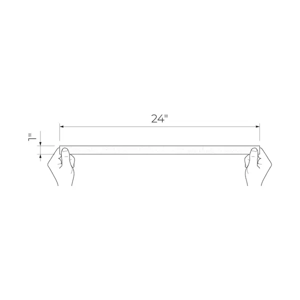 Copper 1 1x24 Steel Brushed Wall Strip