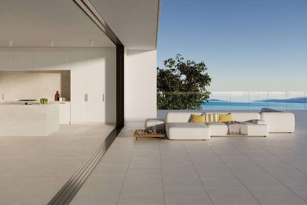 Sample - Grand Cave Ivory 32x64 Matte Stone Look Structure Porcelain Tile