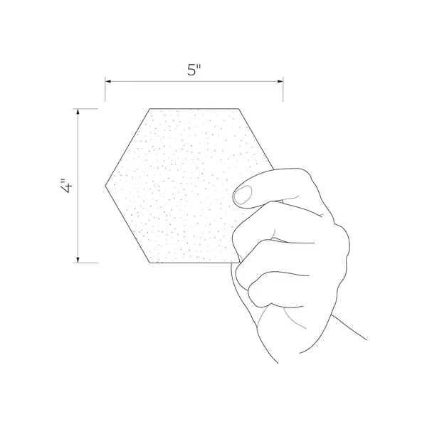 Grigia Gray 4x5 Matte Ceramic Hexagon Wall Tile