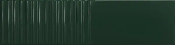 Groove Green 3x12 Glossy Structure 2 Subway Wall Tile