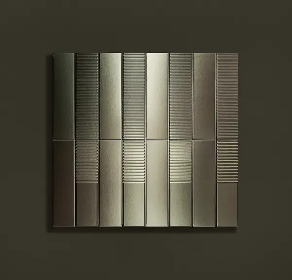 Groove Metallic 3x12 Semi - Matte Structure 2 Subway Wall Tile