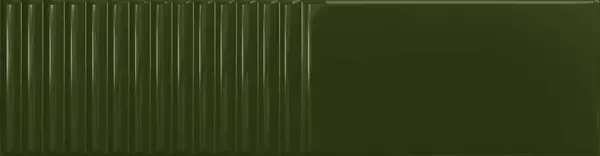 Groove Olive 3x12 Glossy Structure 2 Subway Wall Tile