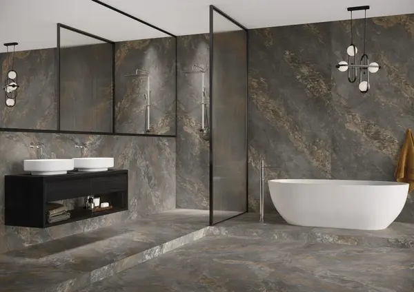 Sample - Halcyon Graphite 4x12 Matte Structure Porcelain Tile