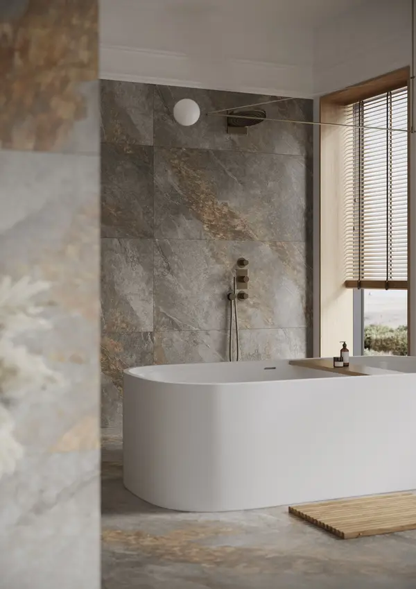 Halcyon Light Gray 24x48 Matte Structure Porcelain Tile