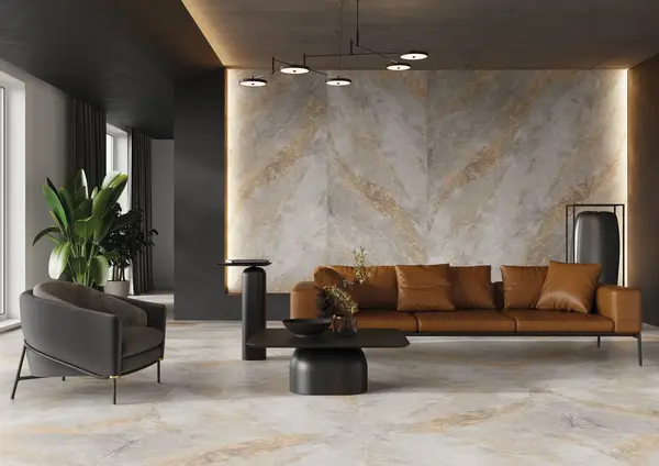 Sample - Halcyon Light Gray 48x48 Matte Structure Porcelain Tile