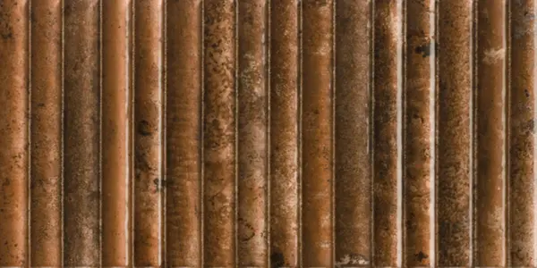 Incurve Fluted Rust 6x12 Glossy Ceramic Wall Structure Tile